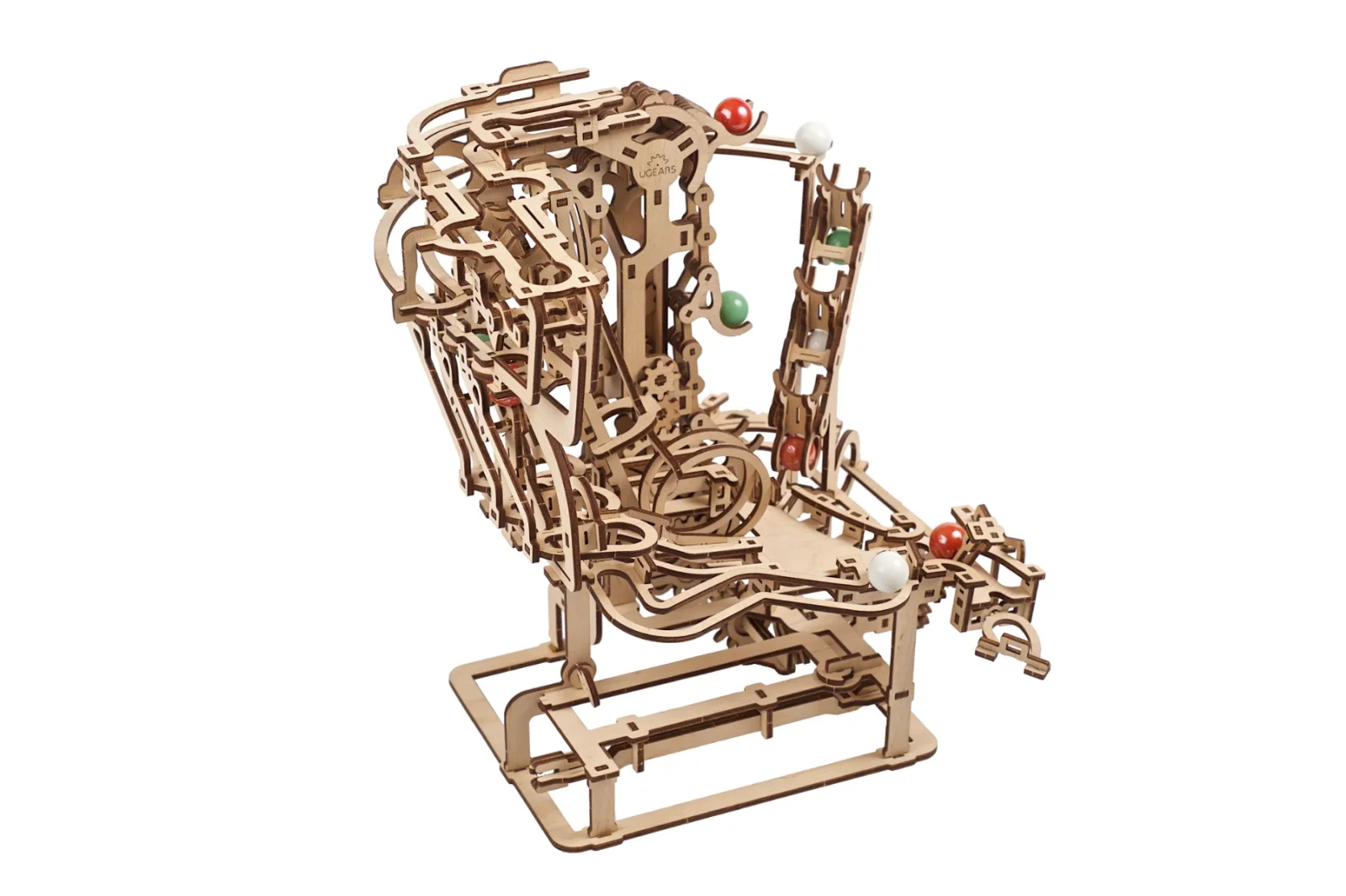 Ugears Marble Run Chain Hoist - Писта Верижен подемник за мраморни топчета