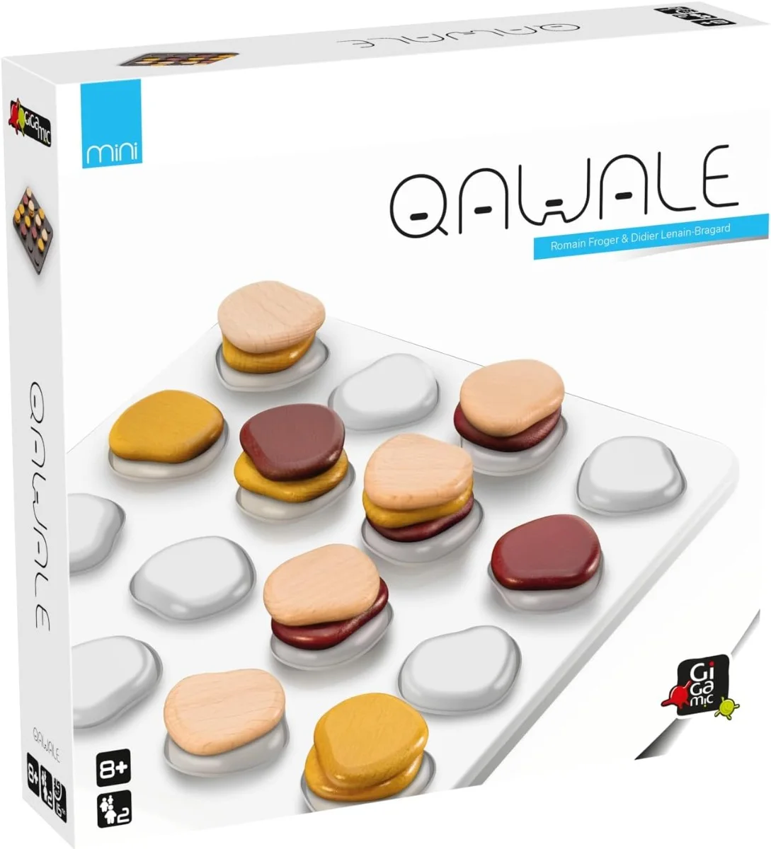 Gigamic Qawale-стратегическа игра, дърво и камък,8+, 2 уч.