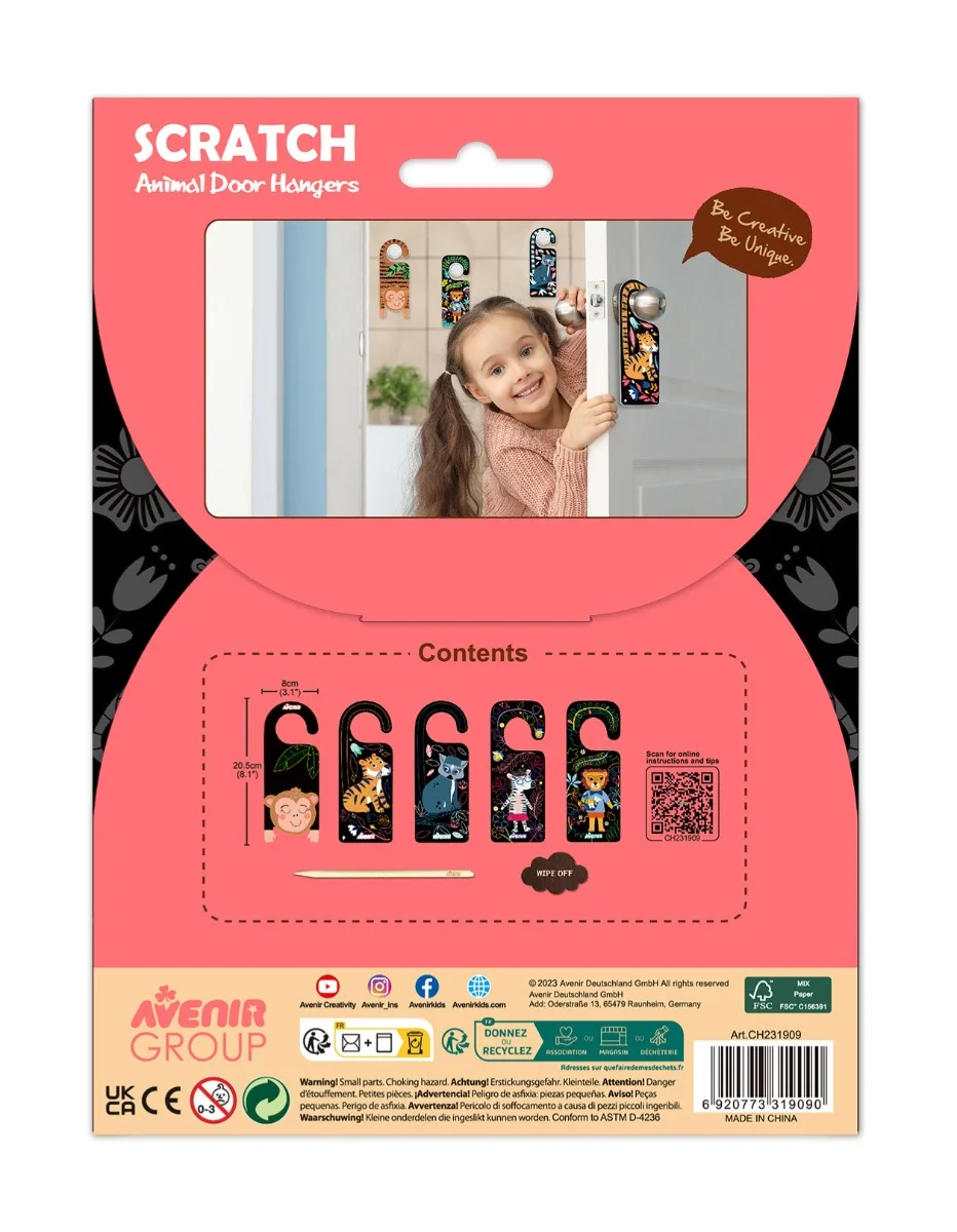 Avenir Скреч-Закачалка за врата-ЖИВОТНИ-5бр.-CH231909