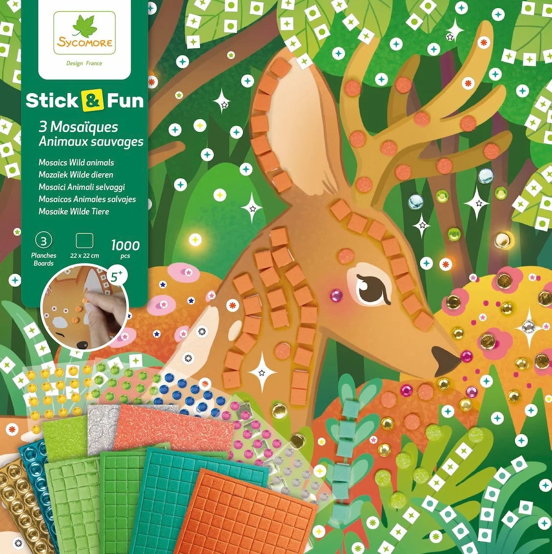 Sycomore Stick'N Fun-S-Мозайки и мъниста-Горски Животни-5y+