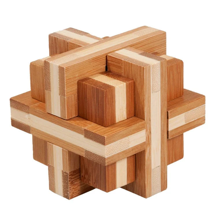 Fridolin 3D Логически Бамбуков Пъзел*****-Double Cross-ЕКО -17841