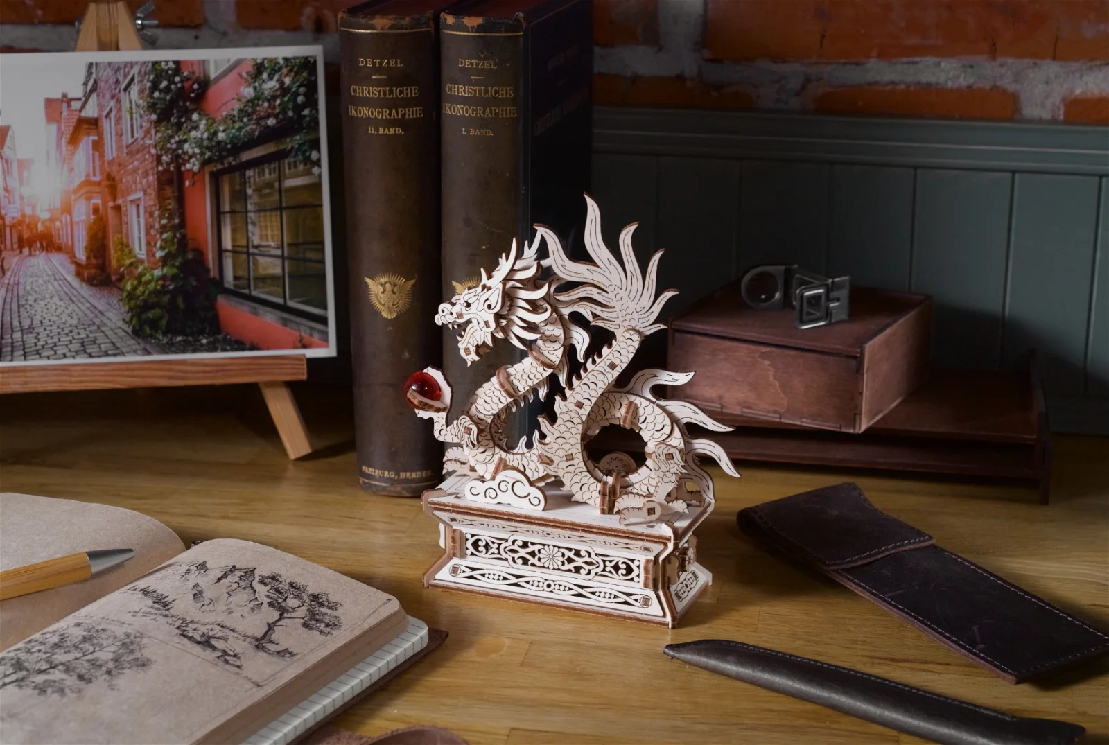 Ugears Wood Dragon Дракон-3Д пъзел- Механичен модел-Дърво&nbsp;- 70259