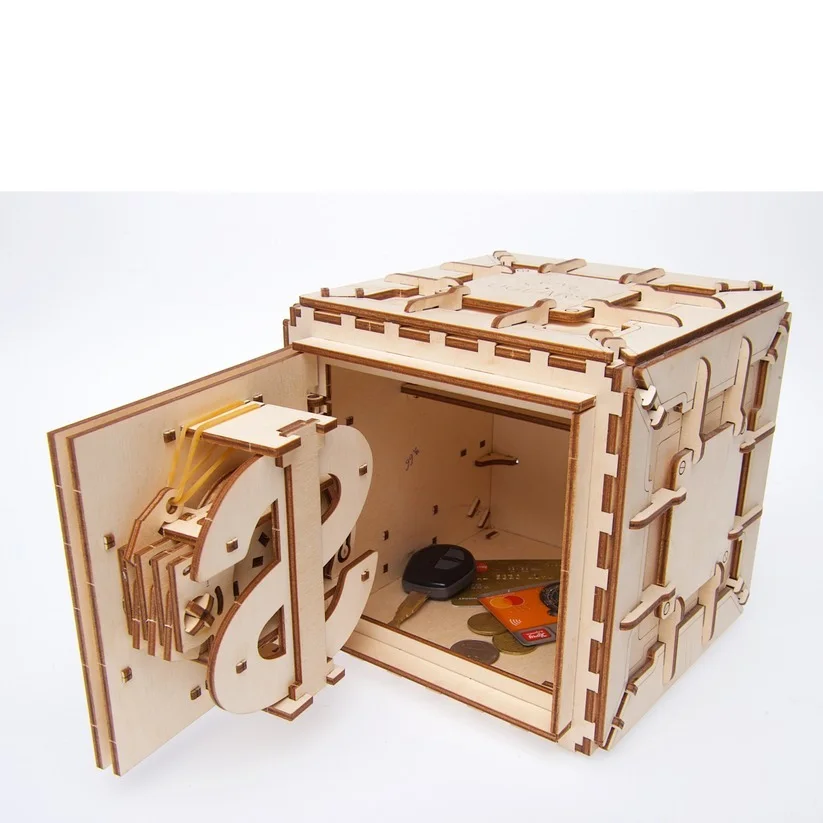 Ugears Сейф- 3D Пъзел - Дърво - 70011