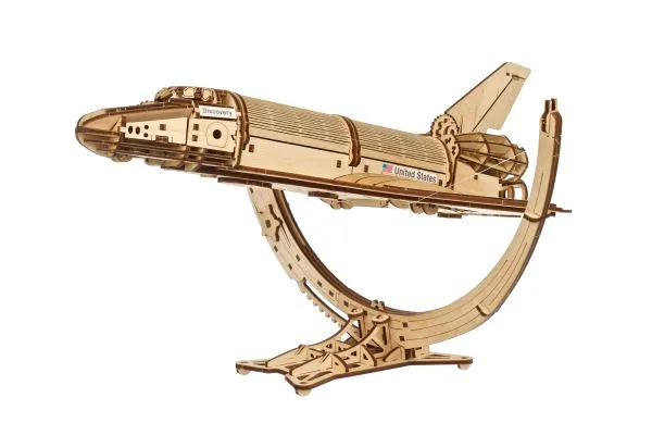 Ugears NASA Космическа Совалка Space Shuttle Discovery -3Д модел-Дърво-70227