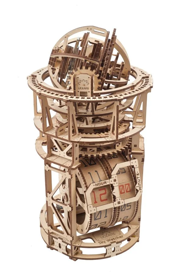 Ugears Sky Watcher Обсерватория с часовник-3Д модел-Дърво-70162