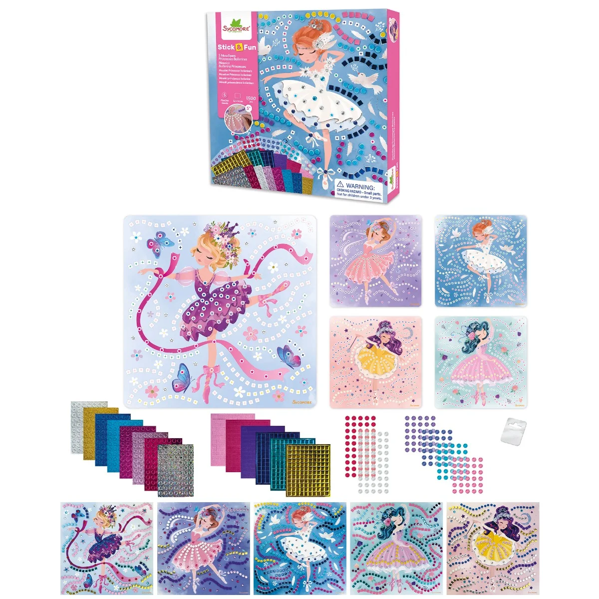 Sycomore Stick'N Fun-L-Мозайки и мъниста-Балерина и Принцеси-5y+