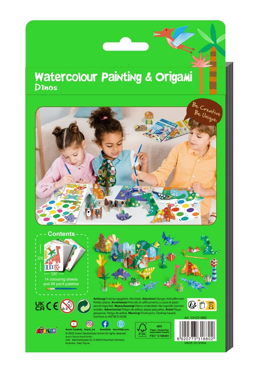 Avenir Оцветяване вода и Оригами ДИНОЗАВРИ-CH231880