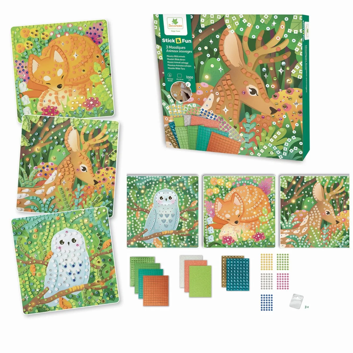 Sycomore Stick'N Fun-S-Мозайки и мъниста-Горски Животни-5y+