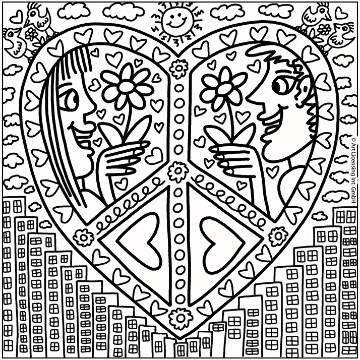 Fridolin Рисунка в рамка-James Rizzi-4 рис.-Оцве -11153