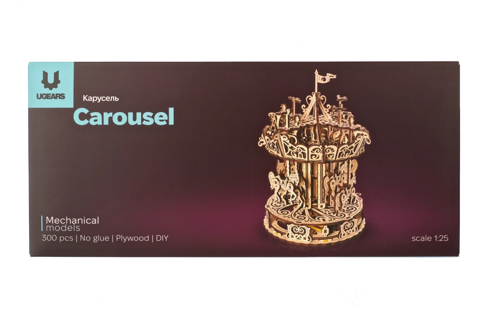 Ugears Увеселителна въртележка-3Д пъзел-Дърво&nbsp;- 70129