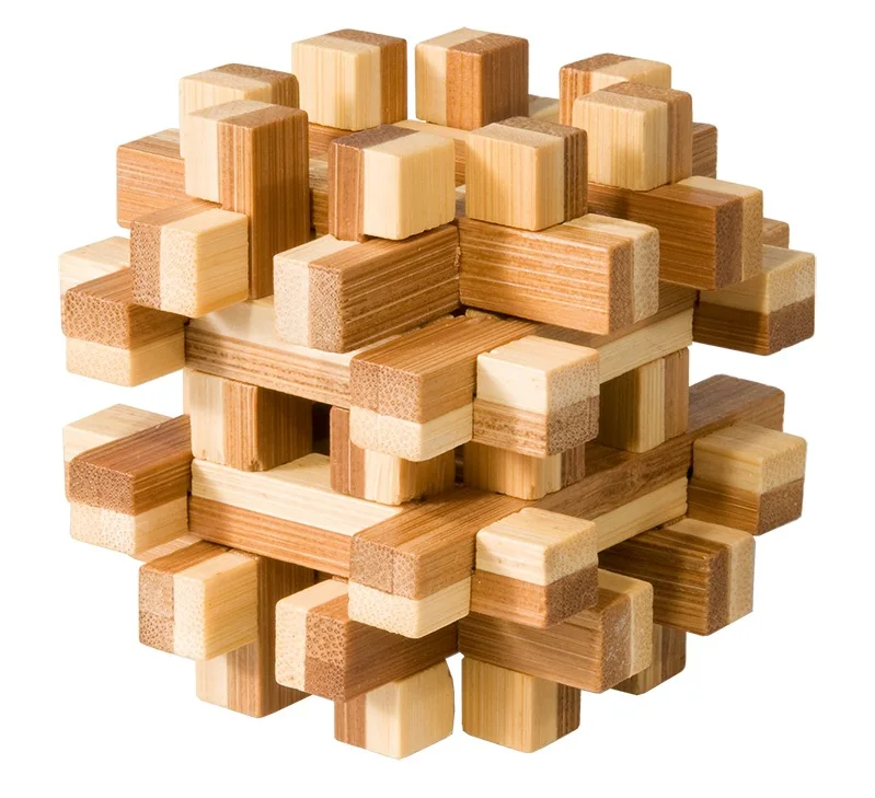 Fridolin 3D Логически Бамбуков Пъзел****-Magic Blocks-ЕКО -17844
