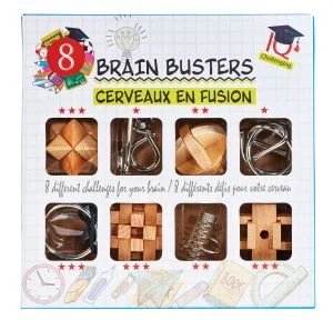 Eureka Brain Busters-8 пъзела(4 метални и 4 дървени)