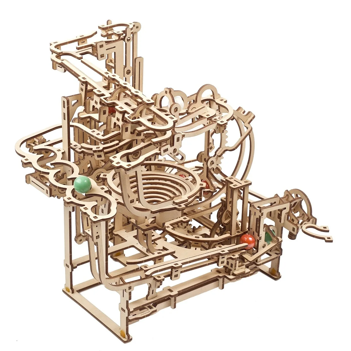 Ugears Marble Run Stepped Hoist&ndash; Писта с постъпателно задвижване -Механичен 3D дървен пъзел-70156