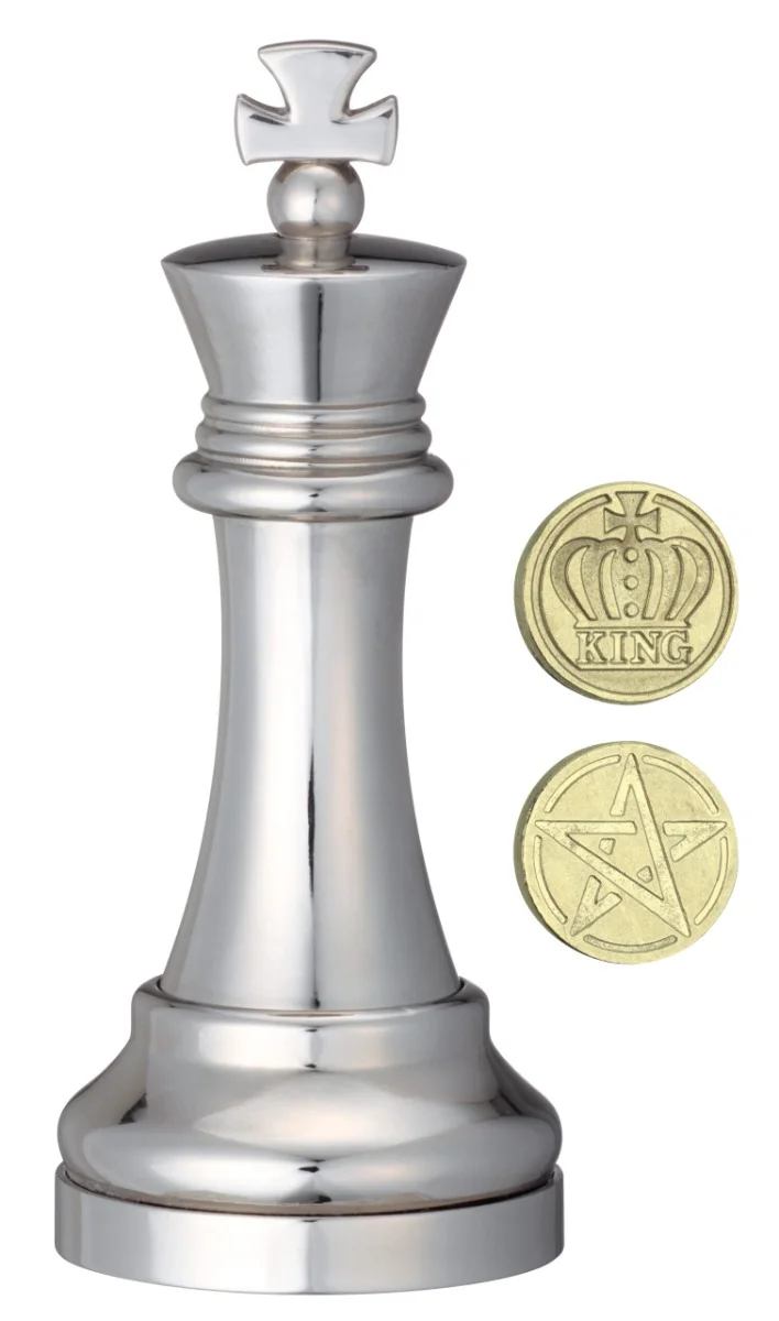 Hanayama Huzzle Cast Chess King-ЦАР-сребърна шахматна фихура