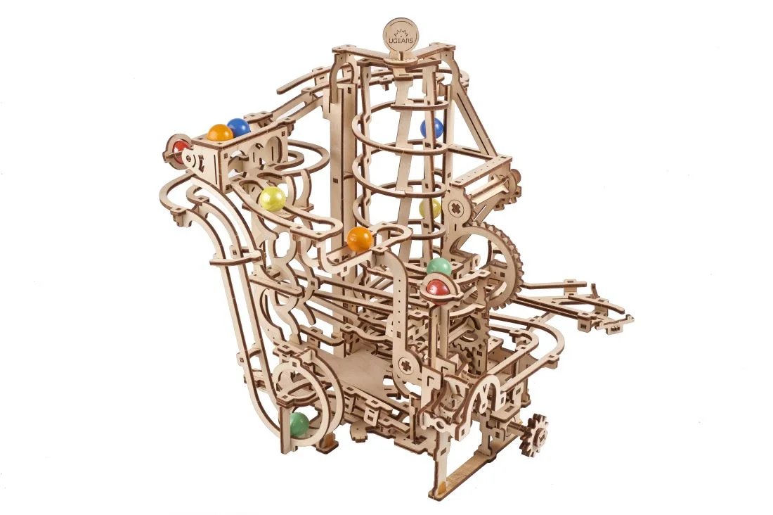 Ugears Marble Run Spiral Hoist - Писта Спирален подемник за мраморни топчета-70177