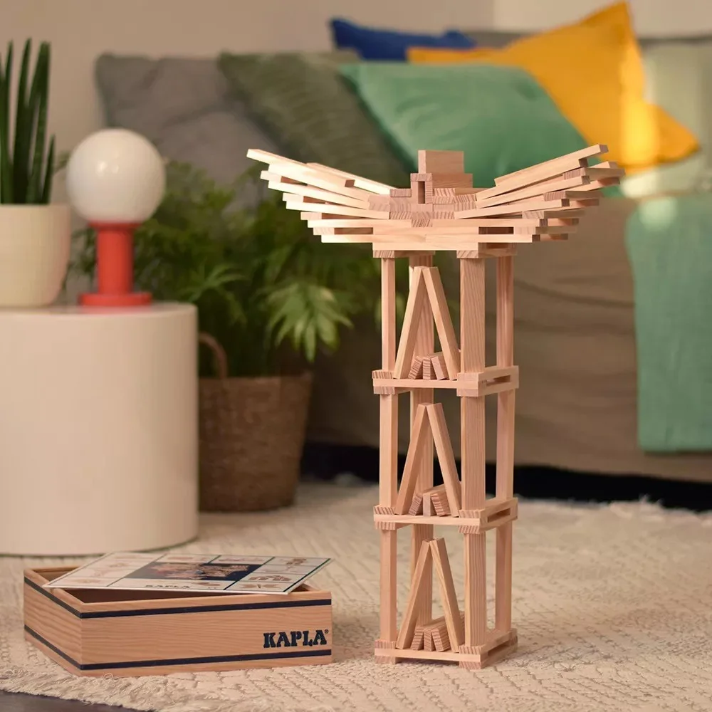 KAPLA&reg; Дървена кутия с 100 дървени елемента-натурално