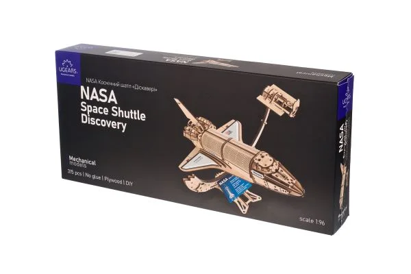Ugears NASA Космическа Совалка Space Shuttle Discovery -3Д модел-Дърво-70227