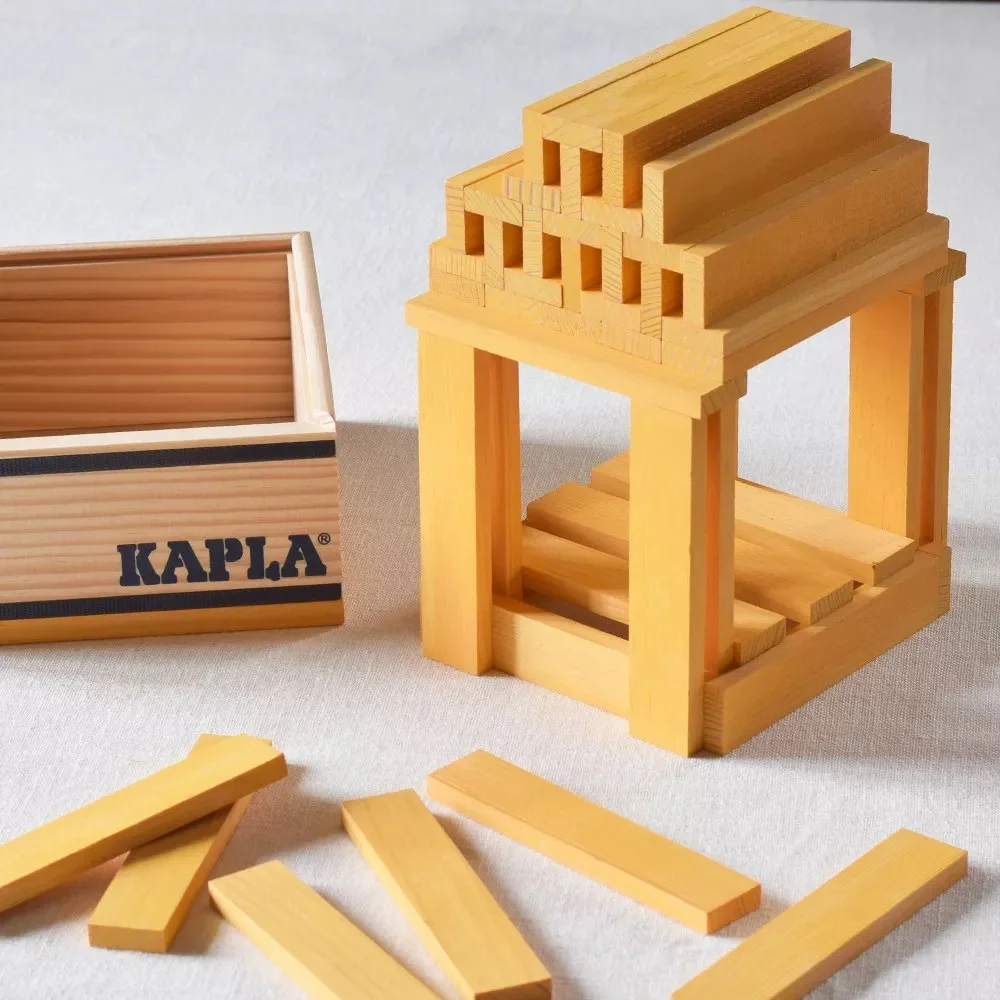 KAPLA&reg; 40 жълти планки в дървена кутия
