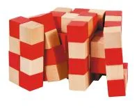 Fridolin 3D Дървен Логически пъзел Master Cube - натур/червено-17192