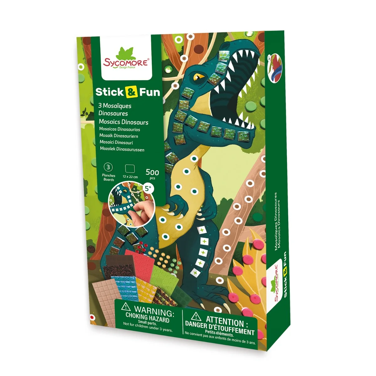 Sycomore Stick'N Fun-XS-Мозайки и мъниста-Динозаври-5y+