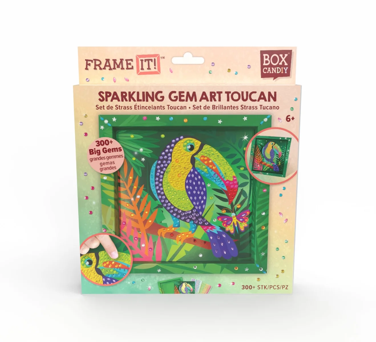 Box Candiy Тукан - Картина с мъниста в рамка-BCFR2703