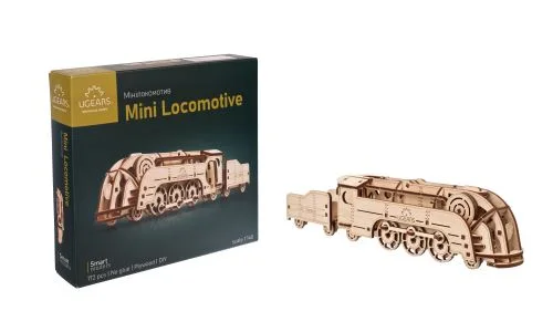 Ugears Locomotive Мини Локомотив-3Д мини модел-Дърво - 70228