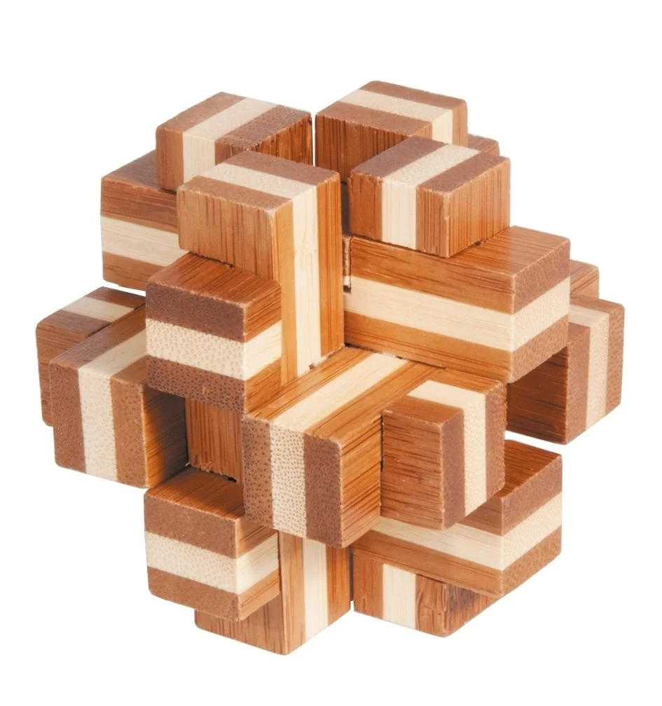Fridolin 3D Логически Бамбуков Пъзел****-Crosscube -17164