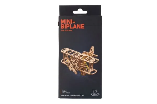 Ugears Самолет двуплощник-3Д мини модел&nbsp;- 70159