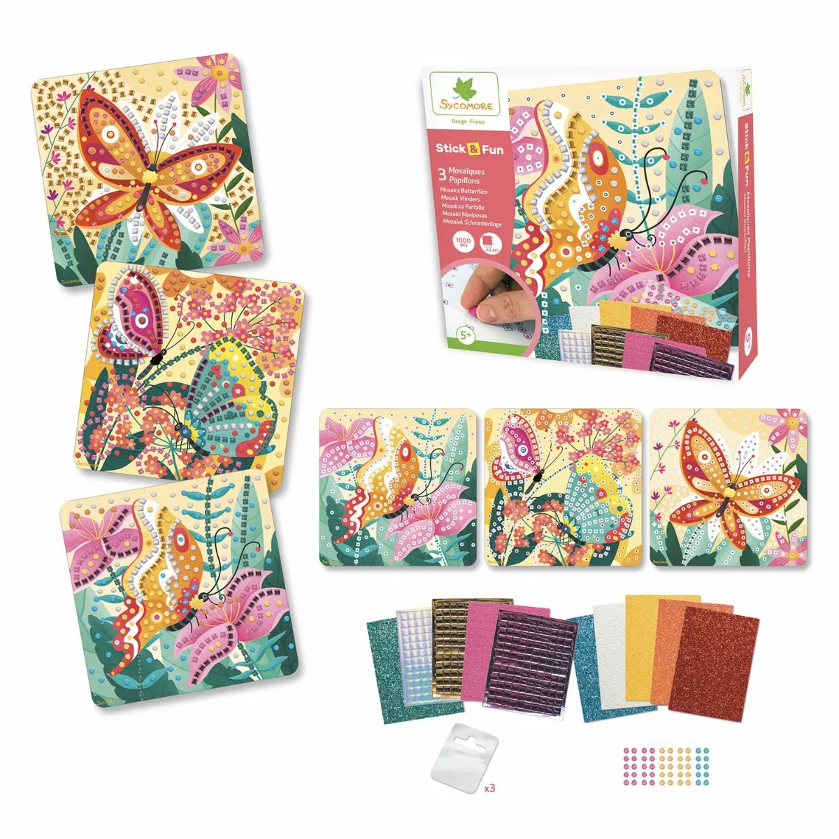 Sycomore Stick'N Fun-S-Мозайки и мъниста-Пеперуди-5y+