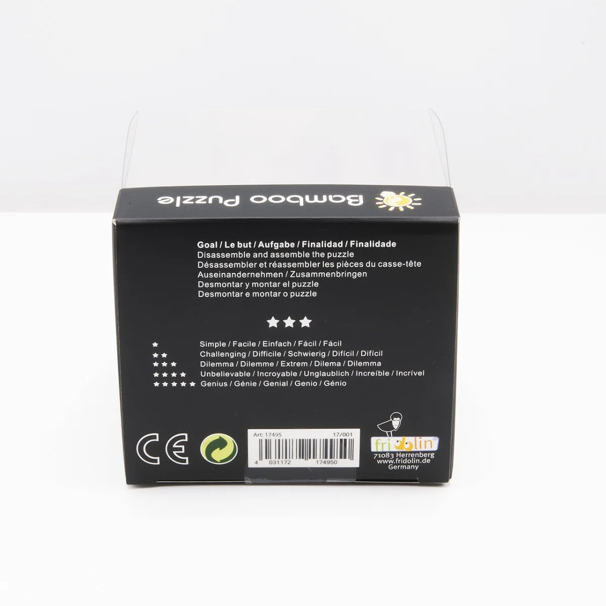 Fridolin 3D Логически Бамбуков Пъзел***-Double Disc-бамбук -17495