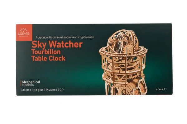 Ugears Sky Watcher Обсерватория с часовник-3Д модел-Дърво-70162