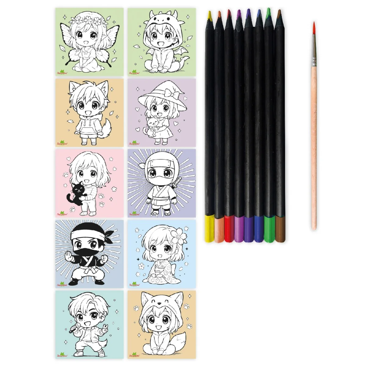 Sycomore Manga-S-Рисувам Манга-Chibi-с водни моливи