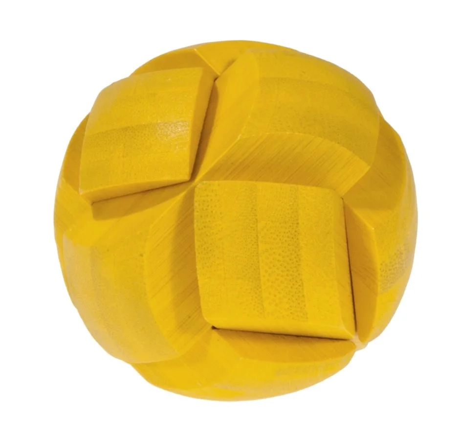 Fridolin 3D Логически Бамбуков Пъзел***-Yellow Ball -17181