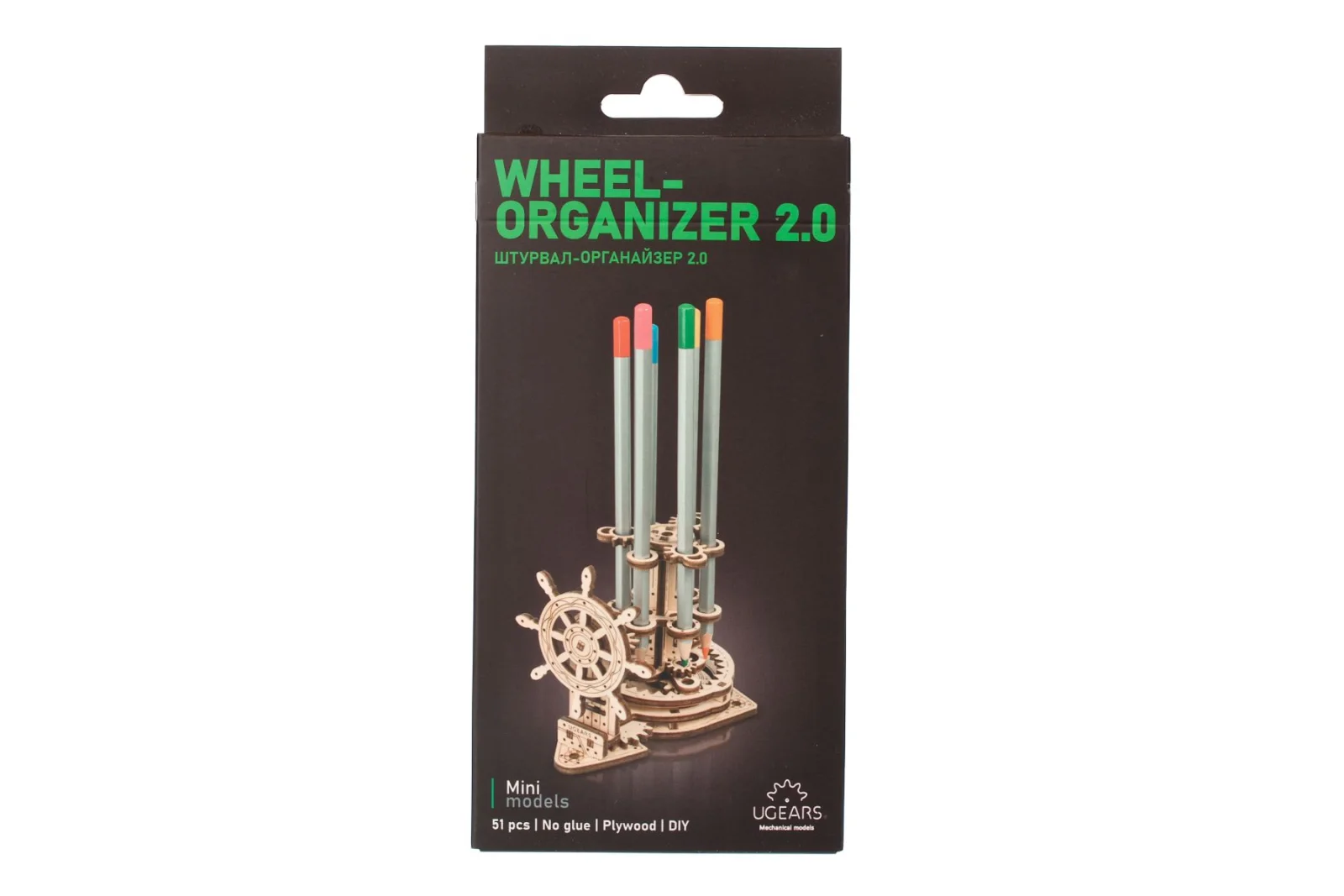 Ugears Wheel Organizer Органайзер за Бюро-3Д модел-Дърво - 70220