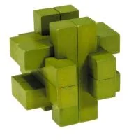 Fridolin 3D Логически Бамбуков Пъзел***-Green Bar Construction -17185
