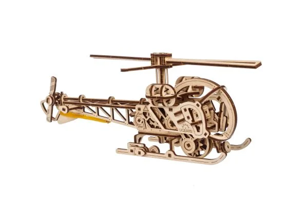 Ugears Mini Helicopter Хеликоптер-3Д мини модел-Дърво - 70225