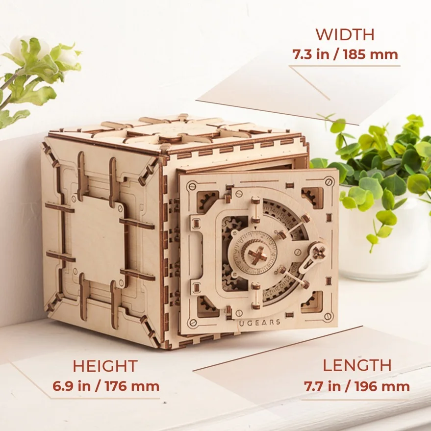 Ugears Сейф- 3D Пъзел - Дърво - 70011