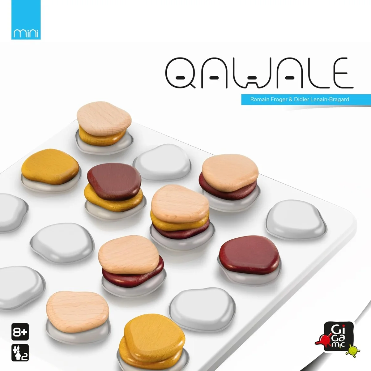 Gigamic Qawale-стратегическа игра, дърво и камък,8+, 2 уч.