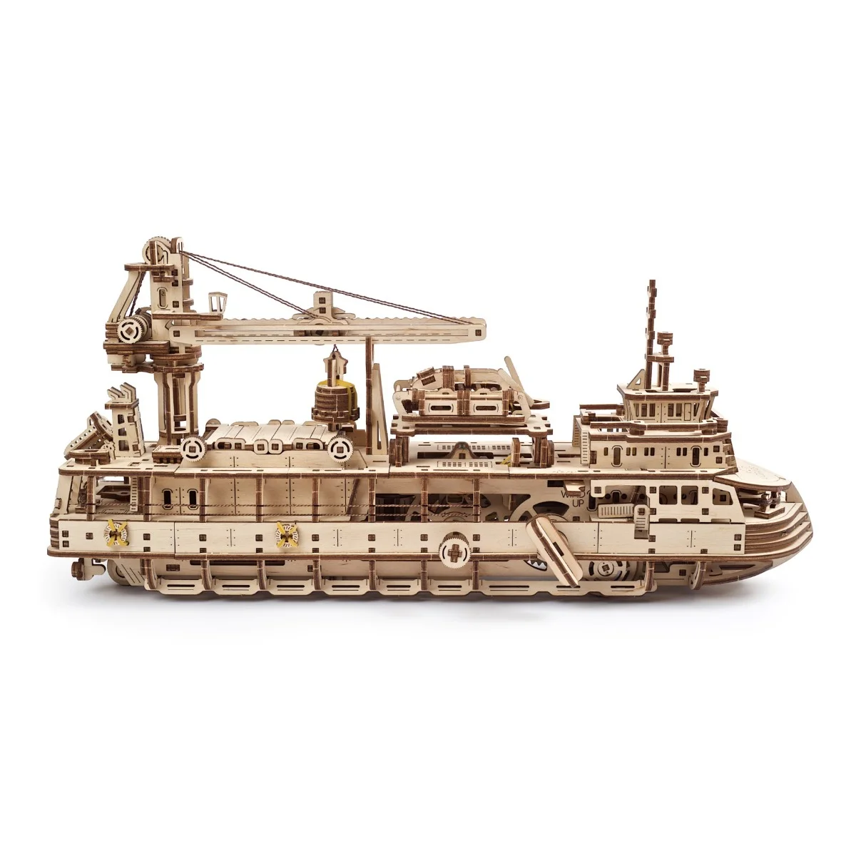Ugears 3D Дървен пъзел Research Vessel &ndash; Изследователски кораб - 70135