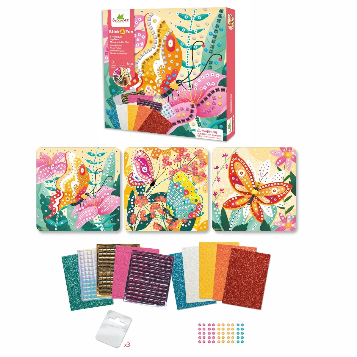 Sycomore Stick'N Fun-S-Мозайки и мъниста-Пеперуди-5y+
