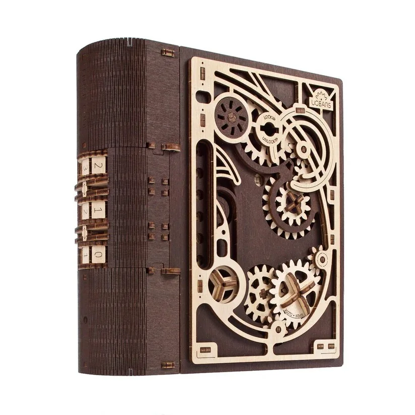 Ugears Book of Secrets Книга за тайни-3Д пъзел-Дърво - 70265