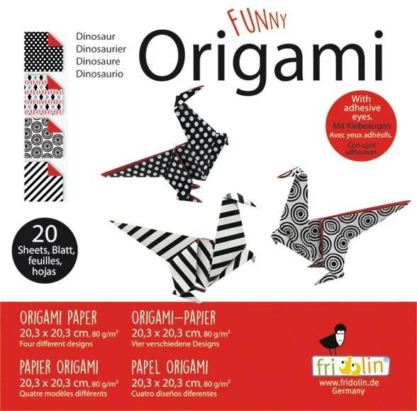 Fridolin Оригами-ДИНОЗАВЪР-20 листа,15х15см -11335