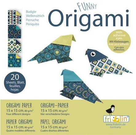 Fridolin Оригами-ПАПАГАЛЧЕТА-20 листа,15х15см -11320