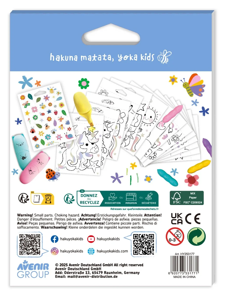 Haku Yoka Мини Книжка за Оцветяване-Еднорог HY253177