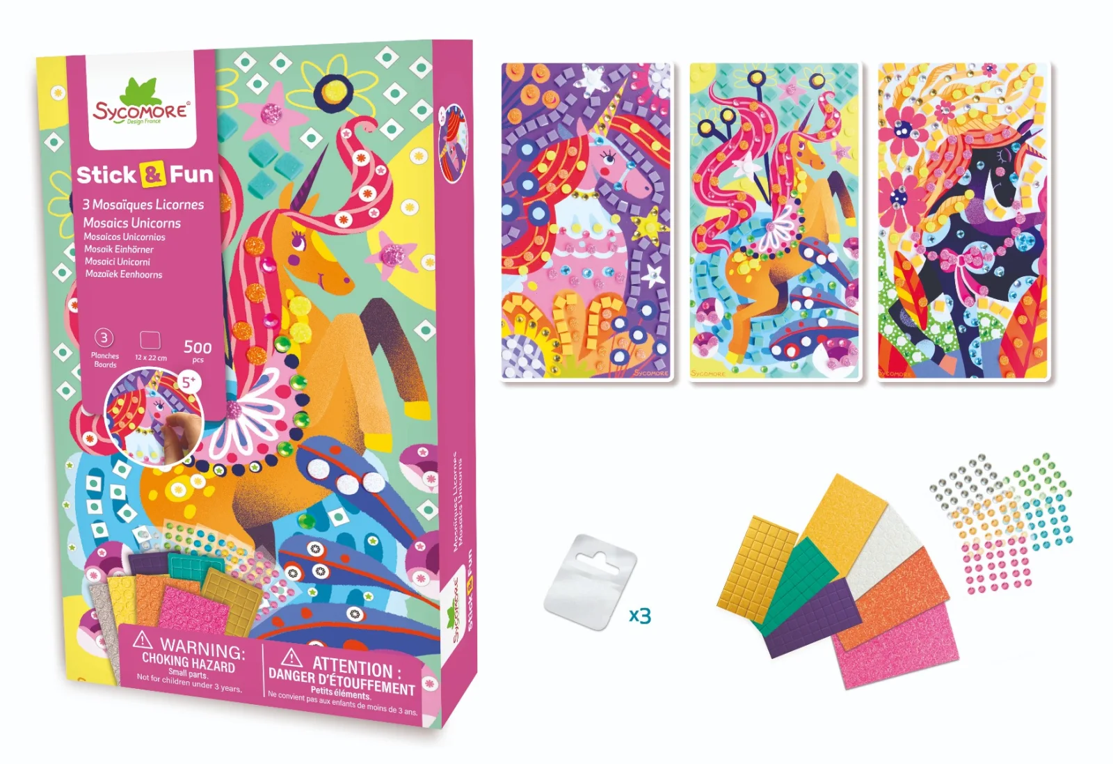 Sycomore Stick'N Fun-XS-Мозайки и мъниста-Еднорог-5y+