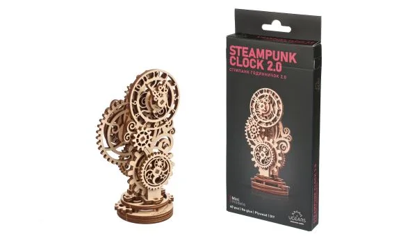 Ugears Steampunk Clock-Стиймпънк часовник -3Д мини модел&nbsp;- 70219