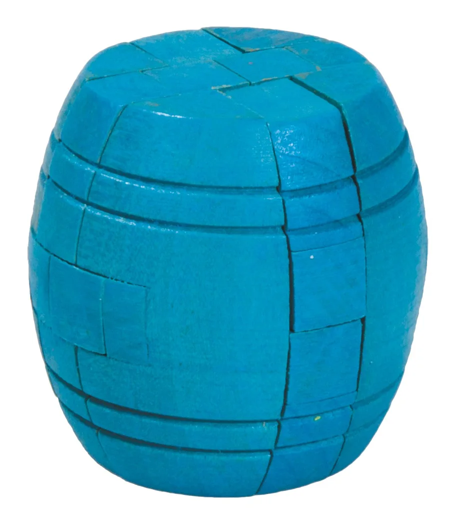 Fridolin 3D Дървен Мини Логически пъзел Пъзел Варел****-Син-17592
