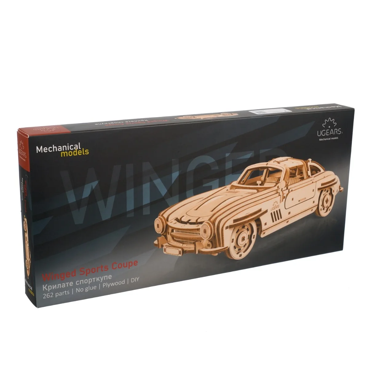 Ugears Winged Sports Coupe-Състезателен автомобил-3Д дървен  механичен модел-70192
