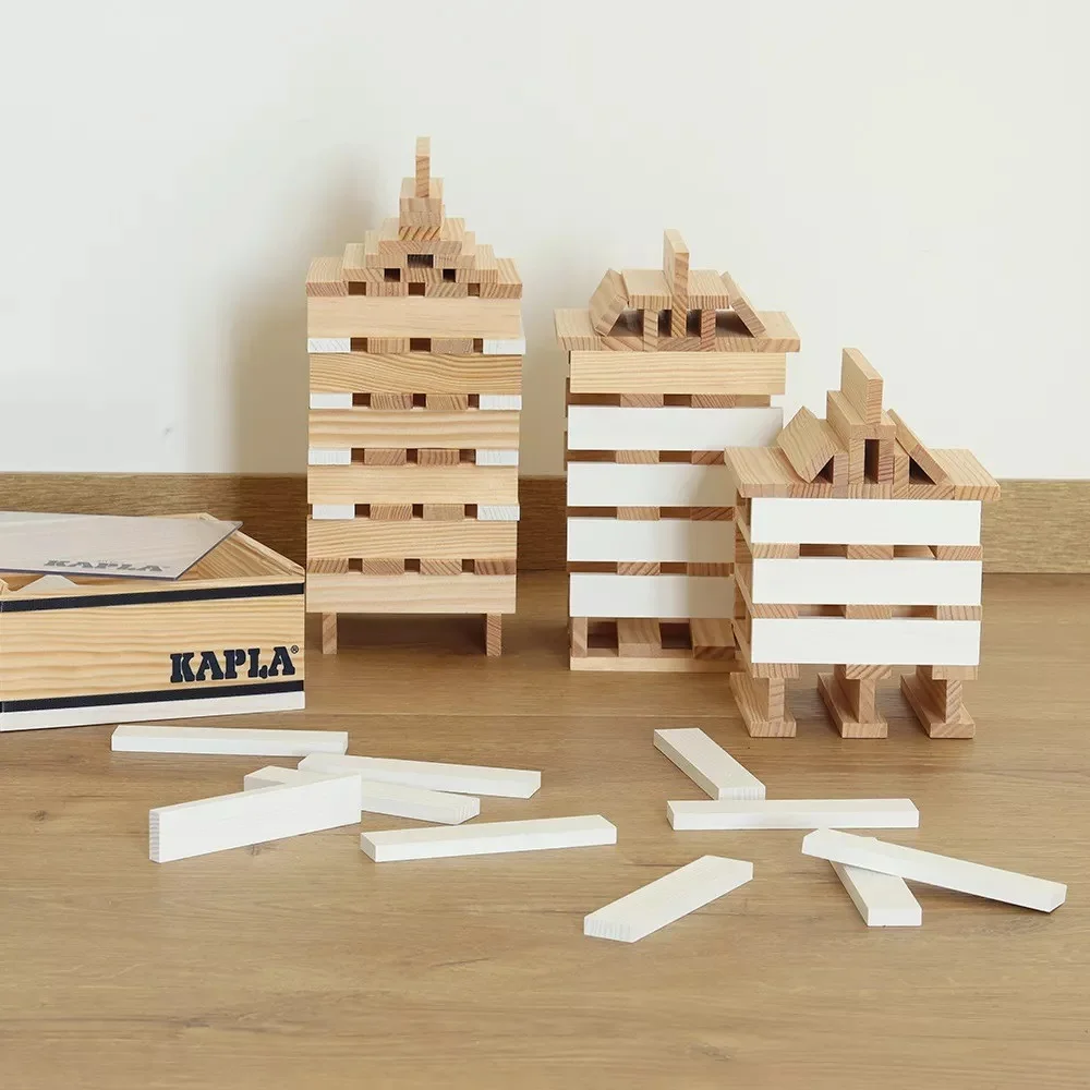 KAPLA&reg; 40 бели планки в дървена кутия