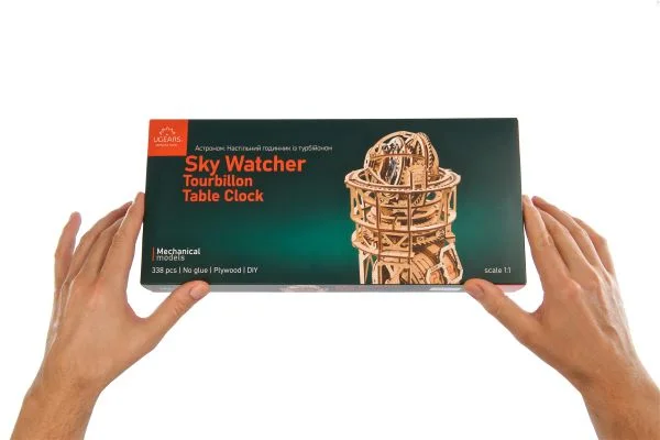 Ugears Sky Watcher Обсерватория с часовник-3Д модел-Дърво-70162